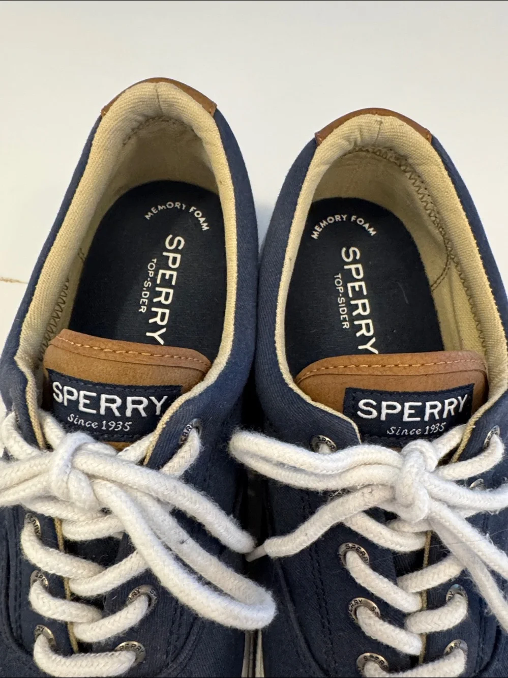 Sperry Navy Top Sider Canvas Lace-Up Men’s Shoes